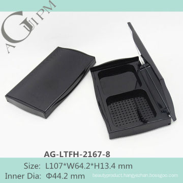Retro&Elegant Rectangular Compact Powder Case With Mirror AG-LTFH-2167-8, AGPM Cosmetic Packaging , Custom colors/Logo